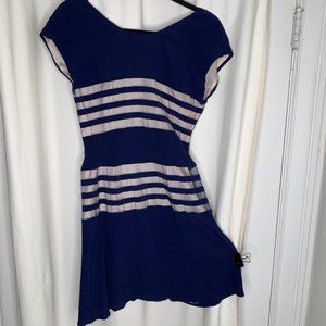Mesh stripe mini dress